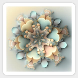 A Fractal Design of Subtle Pastel Colors Sticker